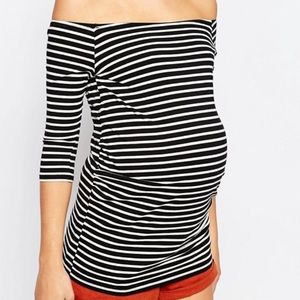 New Look Maternity Striped Bardot Top 🖤